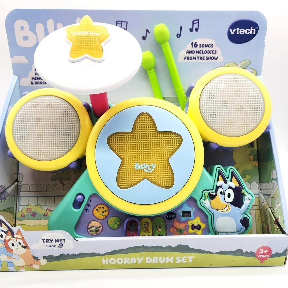 Bluey Drum Set by VTech – Musical Learning Toy‎ for Toddlers Ages 1 to 4